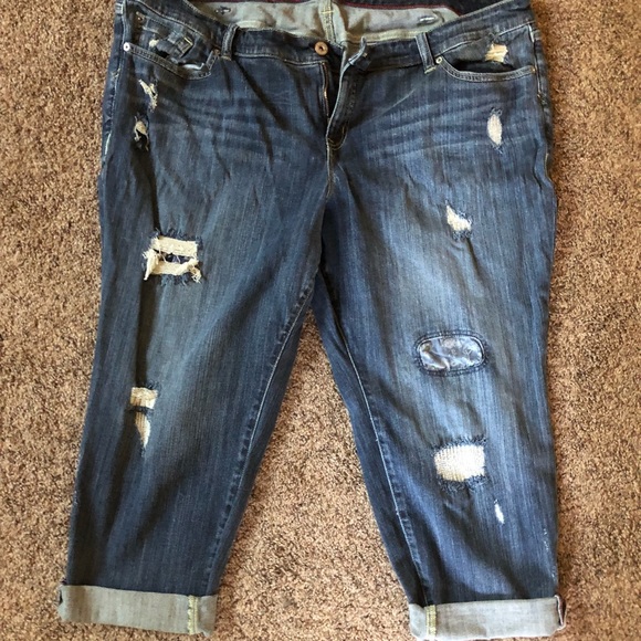 torrid Denim - Torrid 24 plus boyfriend distressed denim jeans